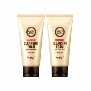 HAPPY BATH SOAPBERRY CLEANSING FOAM MOISTURE 2IN1 (150gr+150gr), Пенка для умывания с экстрактом мыльнянки