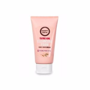 HAPPY BATH TEATREE ACNE CLEANSING FOAM 150 gr, Пенка для умывания от акне с маслом чайного дерева