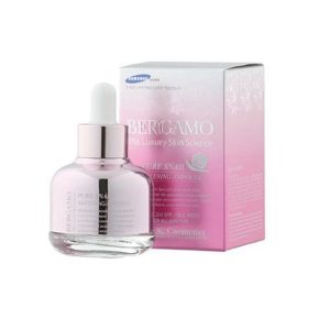 BERGAMO PURE SNAIL WHITENING AMPOULE (30ml), Осветляющая сыворотка  с фильтратом улиточной слизи (30мл)