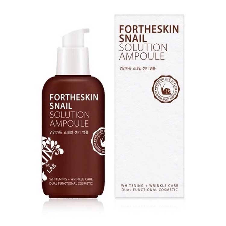 FORTHESKIN SNAIL SOLUTION AMPOULE (100ml), Ампульная эссенция с экстрактом муцина улитки (100ml)