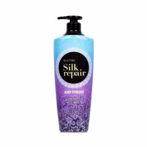 ELASTINE SILK REPAIR SHINING SHAMPOO BABY POWDER 550ml, Шампунь с протеинами шелка