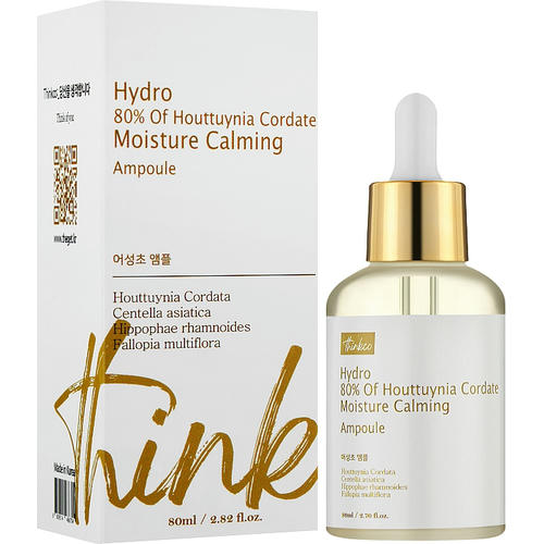 Thinkco Hydro 80% Of Houttuynia Cordate Moisture Calming Ampoule - Увлажняющая сыворотка для лица с экстрактом хаутюнии — изображение 2