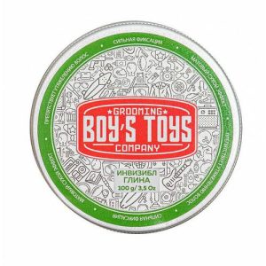 Boys Toys, Глина для укладки волос средней фиксации с низким уровнем блеска Invisible Forming Matte Clay, 100 мл