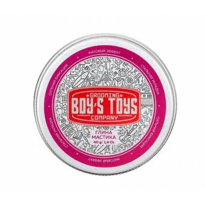 Boys Toys, Глина для укладки волос высокой фиксации с низким уровнем блеска Strong Hold Clay Putty, 40 мл