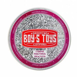 Boys Toys, Глина для укладки волос высокой фиксации с низким уровнем блеска Strong Hold Clay Putty, 100 мл