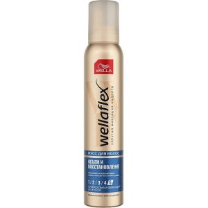 Wella Wellaflex Мусс для волос "Объем и восстановление" суперсильной фиксации