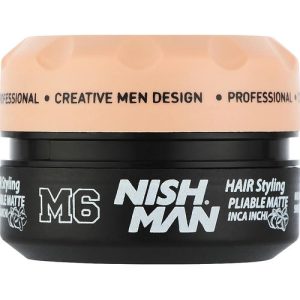 Nishman Hair Styling Pliable Matte Inca Inchi M6, Матовый воск для укладки волос, 100ml