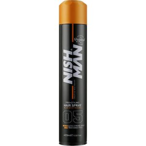 Nishman Hair Spray Ultra Strong №05, Лак для волос ультрафиксации, 400ml