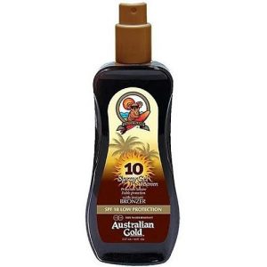 Australian Gold Sunscreen Spf10 Spray Gel With Instant Bronzer, Солнцезащитный гель-спрей с быстрым бронзером