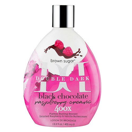 Крем для солярия для ультра темного оттенка с омолаживающим эффектом - Tan Incorporated Raspberry & Cream 400x Double Dark Black Chocolate