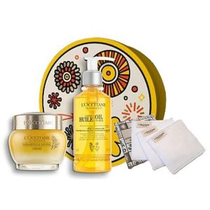 Набор - L'Occitane Divine (cr/50ml + makeup/remover/200ml + cotton/pads/3pcs)
