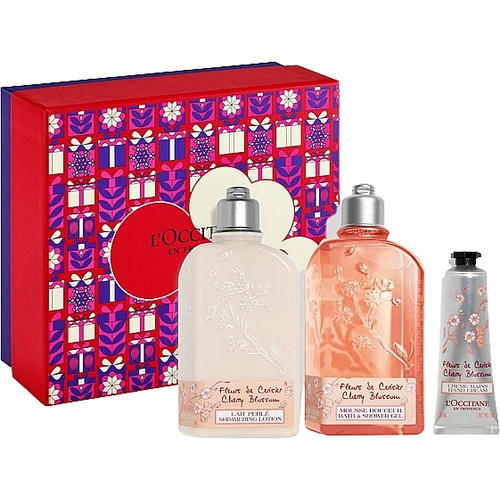 Набор - L'Occitane Cherry Blossom (sh/gel/250ml + b/lot/250ml + h/c/30m)