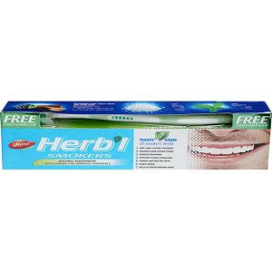 Набор "Smokers", салатовая, Dabur Herb`l (toothbrush/1 шт. + toothpaste/150 g)