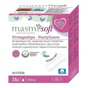 Masmi Natural Cotton Soft Pantyliners, Ультратонкие гигиенические прокладки, 24 шт.