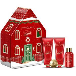 Набор, Grace Cole The Luxury Bathing Wild Fig & Granberry Set (sh/gel/50ml + b/cr/50ml + h/cr/50ml + bath/bomb/25g)