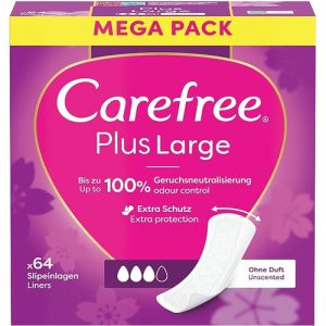 Carefree Plus Large Light Scent, Ежедневные гигиенические прокладки с легким ароматом, 64 шт