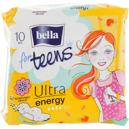 Bella, Прокладки For Teens Ultra Energy, 10шт