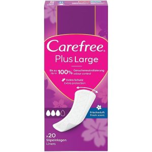 Carefree Plus Large Fresh, Гигиенические ежедневные прокладки с ароматом свежести, большой размер, 20шт