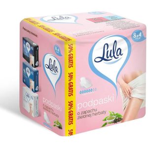 Lula, Гигиенические прокладки с ароматом зеленого чая, 12 шт