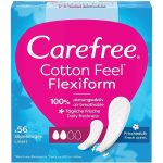 Carefree Cotton FlexiForm, Гигиенические ежедневные гибкие прокладки, 56шт