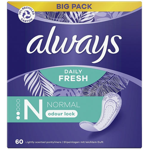 Always Dailies Fresh & Protect Panty Liners Normal, Гигиенические прокладки, 60 шт.