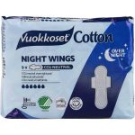 Vuokkoset Cotton Night Wings, Ночные гигиенические прокладки, 9шт