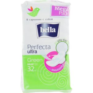 Bella, Прокладки Perfecta Green Drai Ultra, 32 шт.