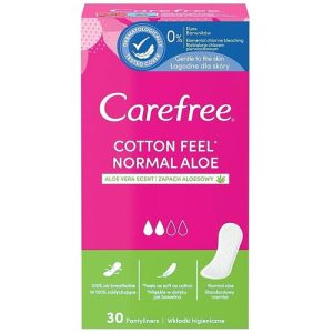 Carefree Cotton Aloe, Гигиенические ежедневные прокладки с экстрактом алоэ, 30шт