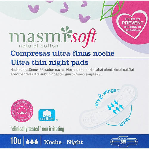 Masmi Soft Ultra Night, Гигиенические прокладки, 10 шт