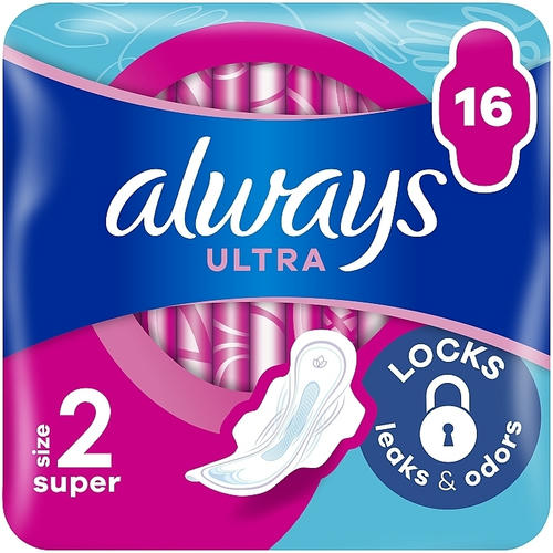 Always Ultra Super Plus Instant Dry, Гигиенические прокладки, 16 шт.