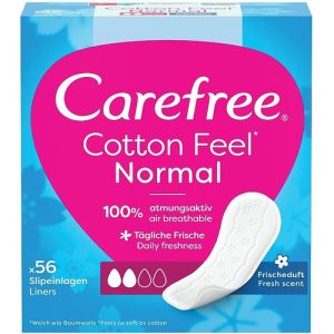 Carefree Cotton Fresh, Гигиенические ежедневные прокладки со свежим ароматом, 56шт