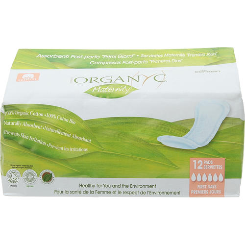 Corman, Органически гигиенические прокладки "Organyc" послеродовые, 12шт