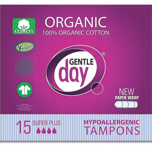 Gentle Day Hypoallergenic Tampons Super Plus, Гигиенические тампоны, 15 шт.