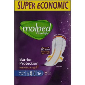 Molped, Гигиенические прокладки Super Night Super Extra Long Night, 16 шт.