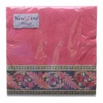 Салфетки бумажные New Line Хохлома 20 шт 2 слоя 33х33 см бордовые