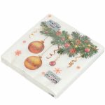 Салфетки бумажные New line Fresco Новогодний кант 20 шт 33х33 см