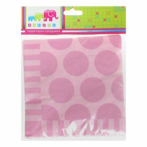 Салфетки бумажные Время вечеринки 12 шт 33х33 см в ассортименте