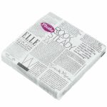 Салфетки бумажные Plushe Газета 15 шт 33х33 см