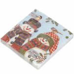 Салфетки бумажные New line Fresco Снеговики 20 шт 33х33 см
