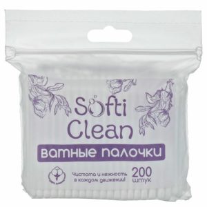 Ватные палочки 200 шт п/э Softi Clean