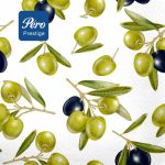 Салфетки Перышко Prestige Оливы 20 шт 3 слоя 33х33 см