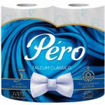 Туалетная бумага Pero Talcum 3 слоя 4 шт с втулкой белая, ароматизированная