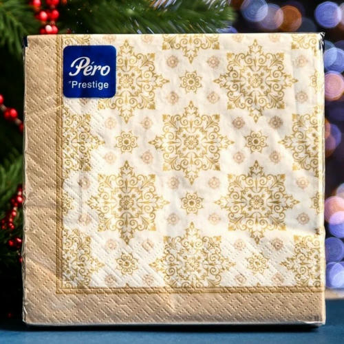 Салфетки Перышко Prestige 20 шт 3 слоя 33х33 см Арабеска — изображение 2