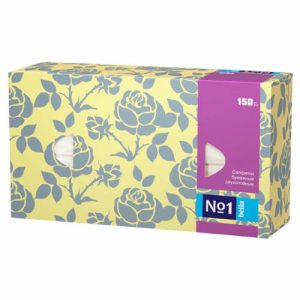 Салфетки бумажные Микс 150 шт 2 слоя в ассортименте