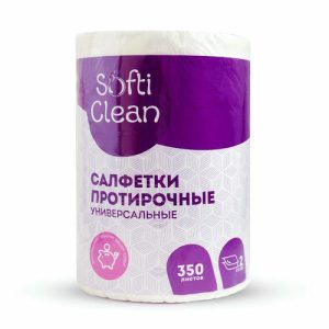 Полотенце бумажное 2 слоя 1 рулон 70 м Softi Clean