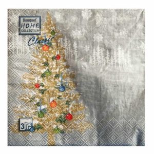 Салфетки Home Collection Classic Сказочная ель на серебре 20 шт 3 слоя 33х33 см