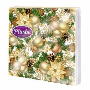 Салфетки бумажные Plushe Елочные украшения