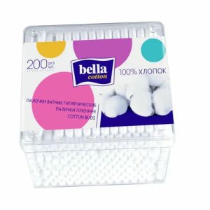 Ватные палочки 200 шт коробка Bella
