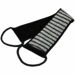 Мочалка банная прямоугольная полипропилен хлопок поролон с ручкой лента Банные штучки