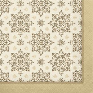 Салфетки Перышко Prestige 20 шт 3 слоя 33х33 см Арабеска